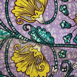 PURPLE YELLOW FLOWER Osikani Stoff