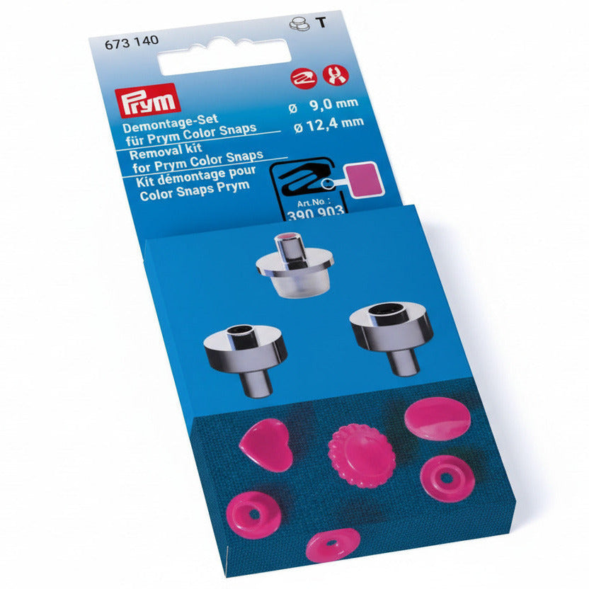 Prym Demontage-Set für Color Snaps – Ø 9 mm/ Ø 12,4 mm - Ergonomic Design