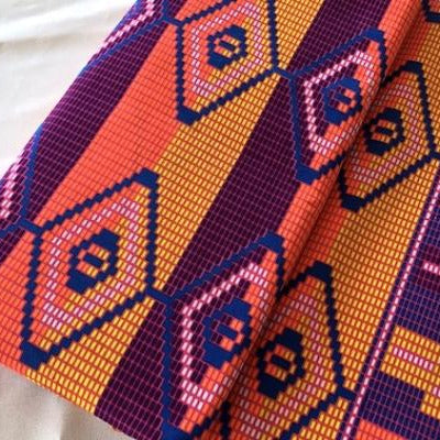 RAINBOW MOSAIC Afrikanischer-Kente-Stoff