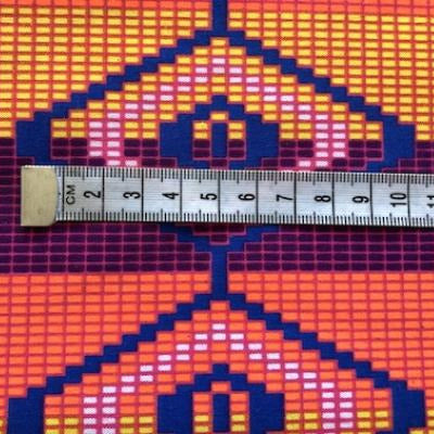RAINBOW-MOSAIC-Afrikanischer-Kente-Stoff-