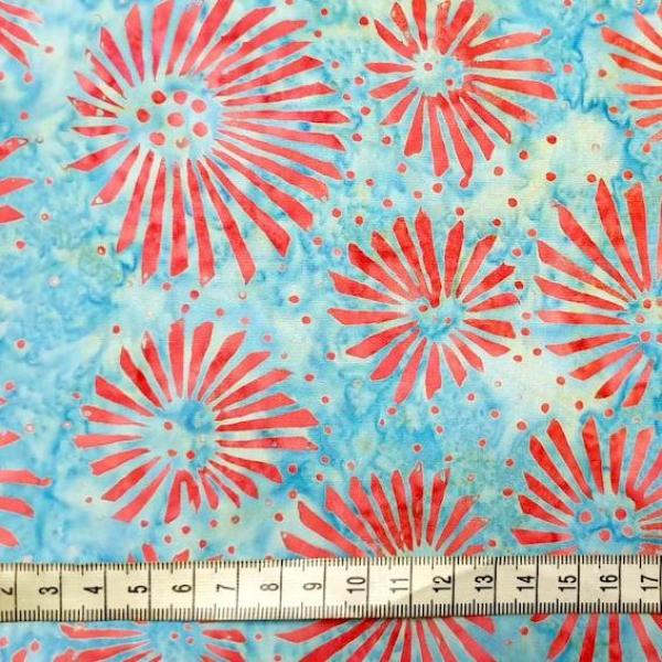 RED BLUE - Carmine - Batikstoff aus Indonesien