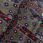 RED DANCING SPIRIT Aborigines Stoff aus Australien