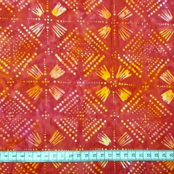 RED ORANGE - Chrome - Batikstoff aus Indonesien