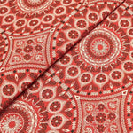 RED ORNAMENT Afrikanischer-Shweshwe-Stoff-