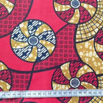 RED SUMMER FAN Waxprint Stoff