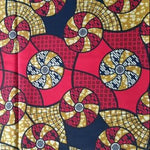 RED SUMMER FAN Waxprint Stoff