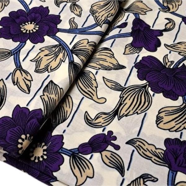 Afrikanischer Wax Print Stoff Baumwolle ROMANTIC FLOWERS | Meterware