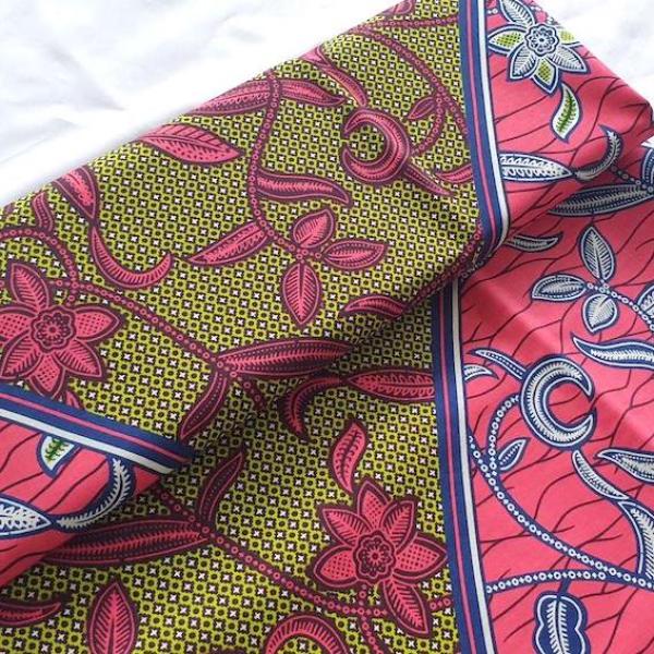 Afrikanischer Wax Print Stoff Baumwolle ROSE ORCHID | Meterware