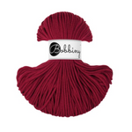 Bobbiny Flechtkordel Junior 3 mm Red Velvet – rote Baumwollkordel, 100 m