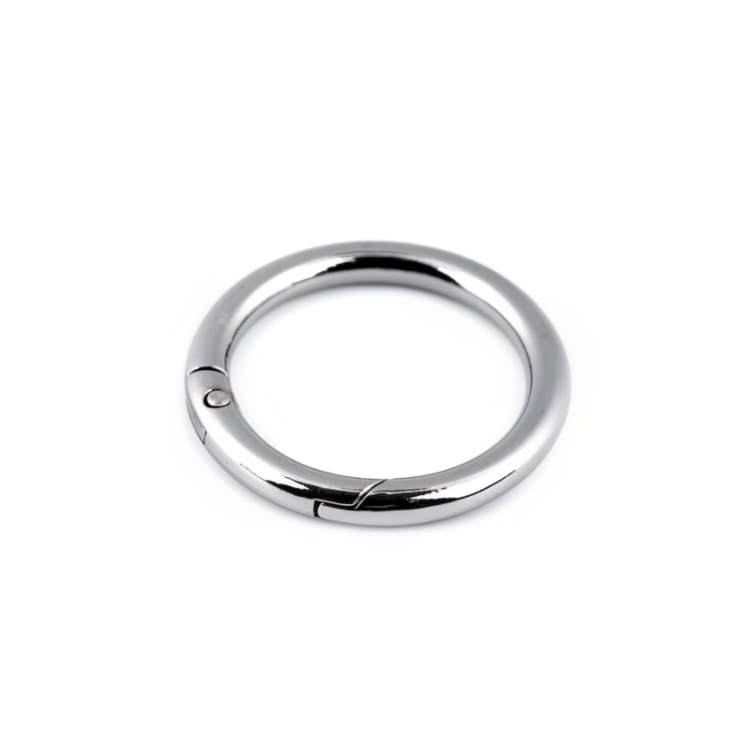 Runder Karabiner Nickel - Ø 32 mm