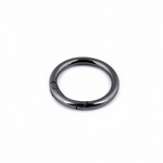 Runder Karabiner Nickel Schwarz - Ø 32 mm