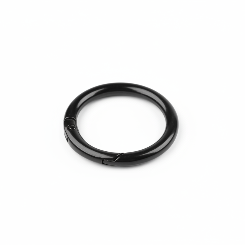 Runder Karabiner Schwarz - Ø 32 mm
