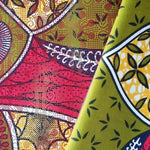 SUMMER-RED-GOLD Osikani Stoff