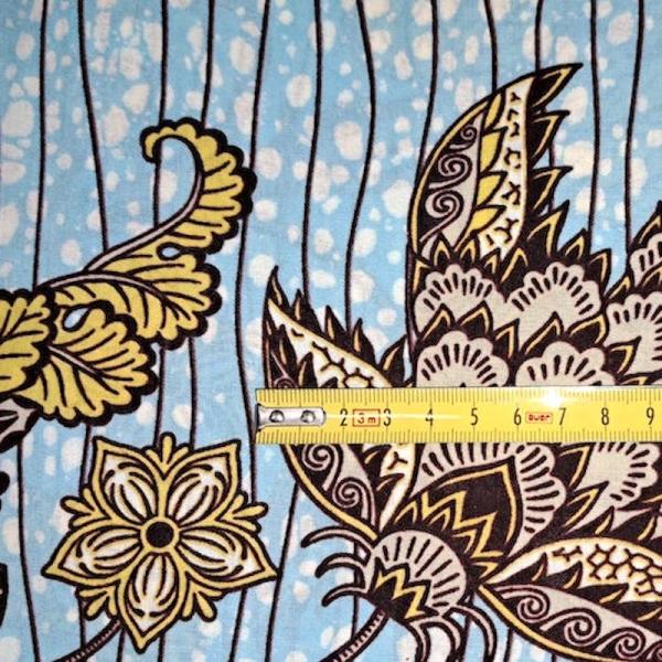 Afrikanischer Wax Print Stoff Baumwolle SUMMER ORIENTAL FLOWERS | Meterware