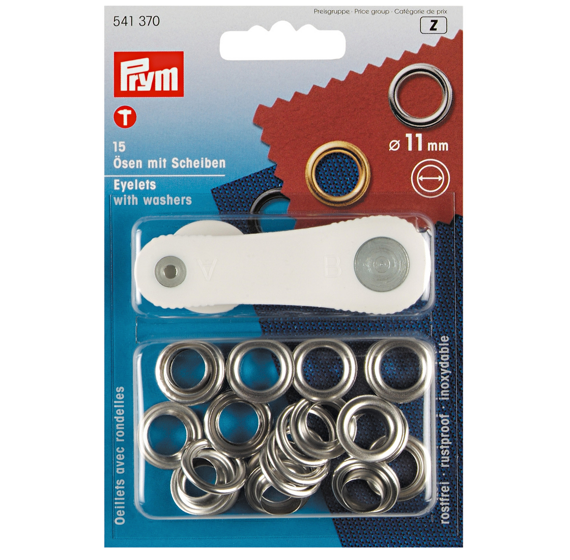 Prym Ösen "Silber" – Ø 11 mm – 15 Stück