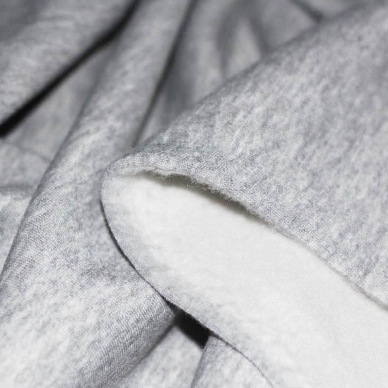 Sweat Stoff angeraut Baumwolle "Hellgrau Meliert" - Meterware