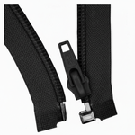 YKK teilbarer Spiralreißverschluss Schwarz (580) – 35 cm bis 60 cm