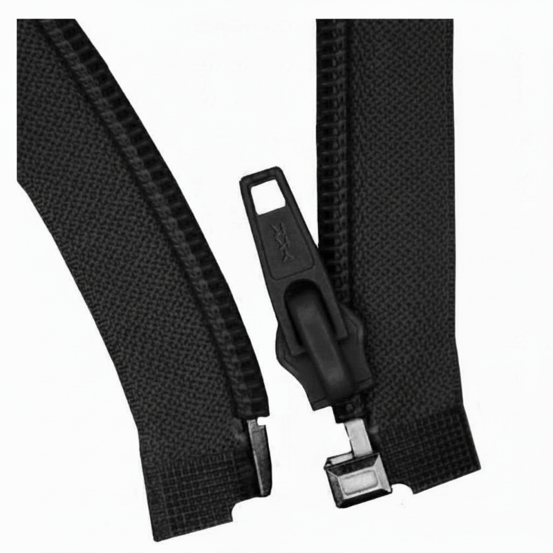 YKK teilbarer Spiralreißverschluss Schwarz (580) – 35 cm bis 60 cm