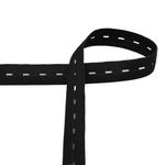 Knopfloch-Gummiband Schwarz 20 mm