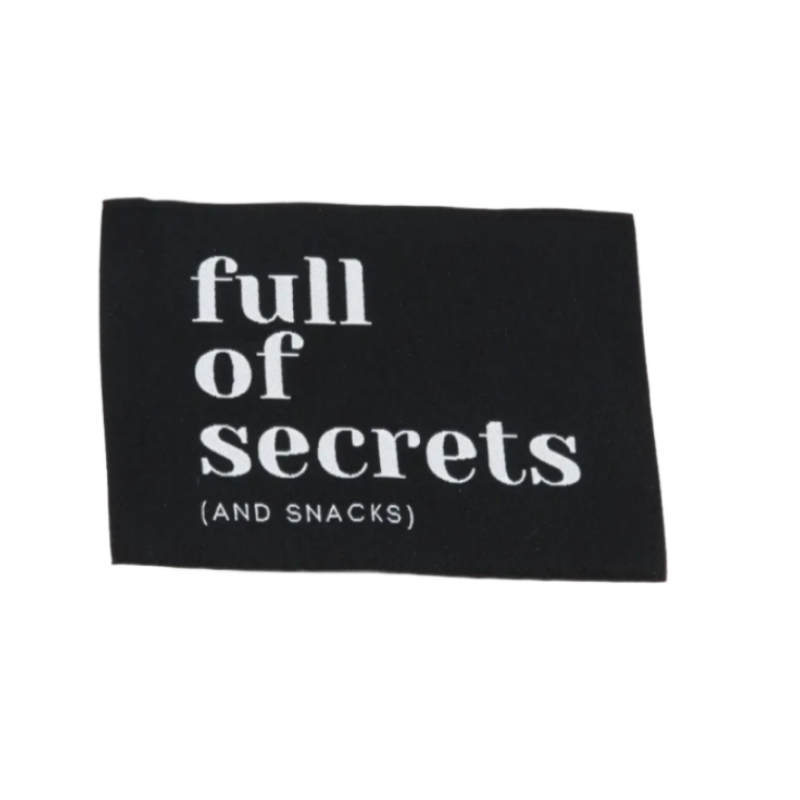 Webetikett XL „full of secrets“ – 60 x 80 mm