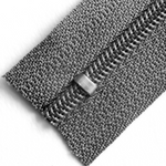 Stopper für Reissverschluss mit 4 mm Raupe – Silber, 10 Stück