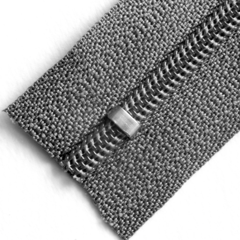 Stopper für Reissverschluss mit 4 mm Raupe – Silber, 10 Stück