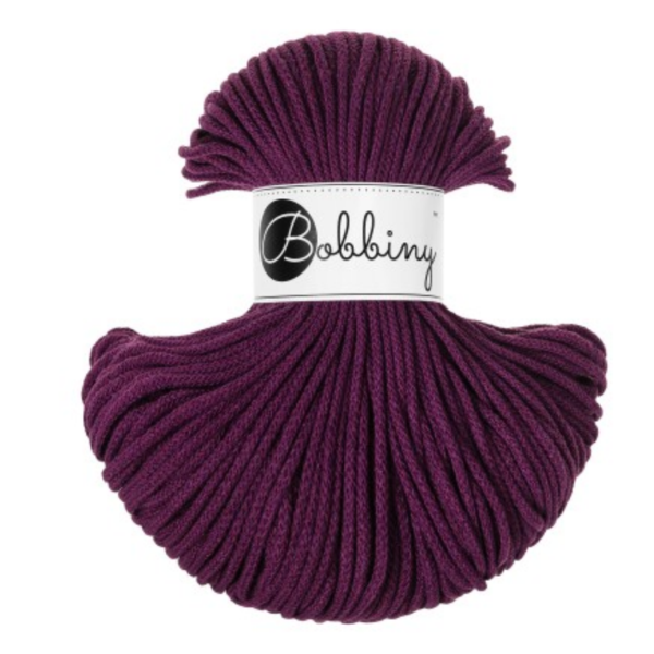 Bobbiny Flechtkordel Premium 3 mm Aubergine – 100 m