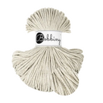 Bobbiny Flechtkordel Junior 3 mm Shiny Cashmere Beige – schimmernde beige Kordel, 100 m