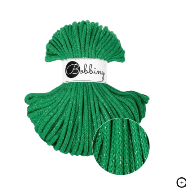 Bobbiny Flechtkordel Premium 5 mm Shiny Jade Green – 50 m in schimmerndem Jadegrün
