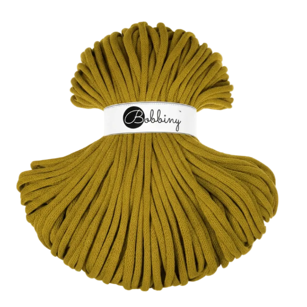 Bobbiny Flechtkordel Jumbo 9 mm Spicy Yellow – 100 m in kräftigem Gewürzgelb