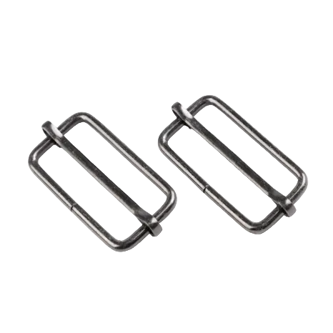 Stegschnalle Nickel Schwarz - 33 mm