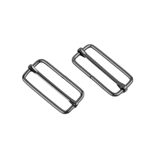Stegschnalle Nickel Schwarz - 38 mm