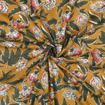 Stoff aus Indien Hand Block Print Ocker