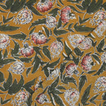 Stoff aus Indien Hand Block Print Ocker