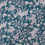Stoff aus Indien Hand Block Print Petrol