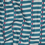 Stoff aus Indien Hand Block Print Petrol