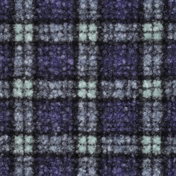 Strick-Bouclé Karo – Blau Mint | Meterware
