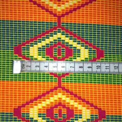 TROPICAL-MOSAIC-Afrikanischer-Kente-Stoff-