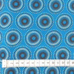 TURQUOISE DANDELION Afrikanischer-Shweshwe-Stoff