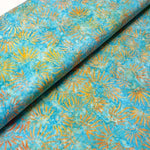 TURQUOISE ORANGE - Chrome - Batikstoff aus Indonesien