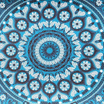 TURQUOISE-ORNAMENT-Afrikanischer-Shweshwe-Stoff