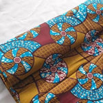 TURQUOISE SUMMER FAN Waxprint Stoff