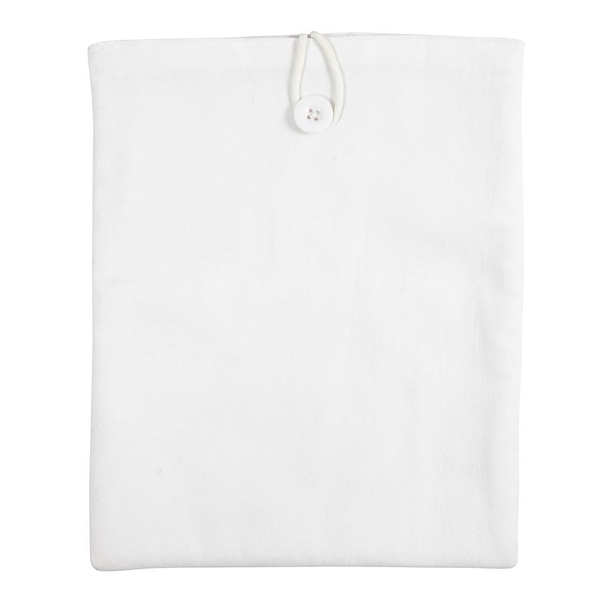 Tablet-Hülle Weiss aus Baumwolle – 22 × 27 cm