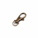 Taschenkarabiner für Kordel Altmessing - 10 mm