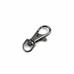 Taschenkarabiner für Kordel Nickel Schwarz - 10 mm