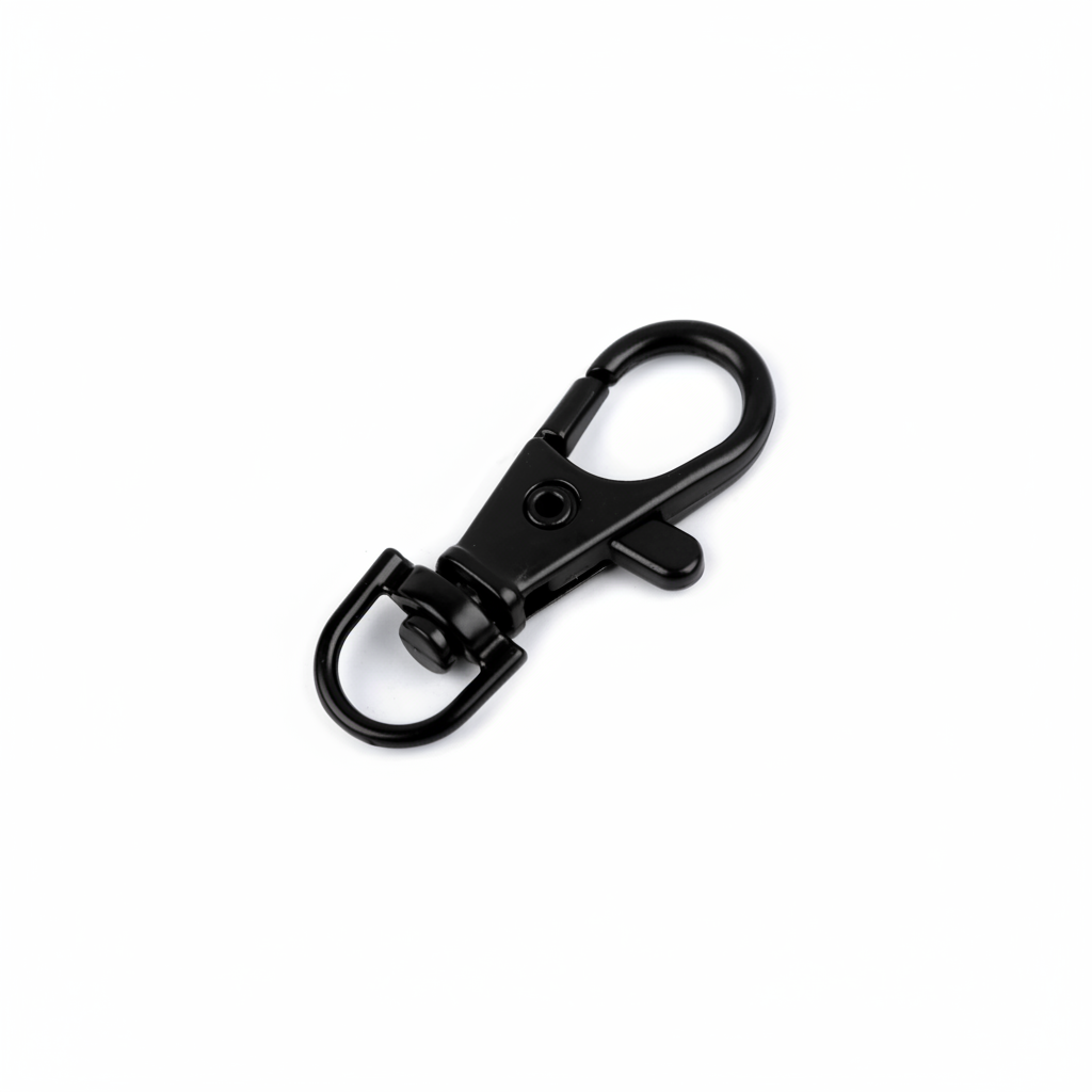 Taschenkarabiner für Kordel Schwarz - 10 mm