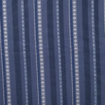 Viskose Blau mit Ethno Streifen