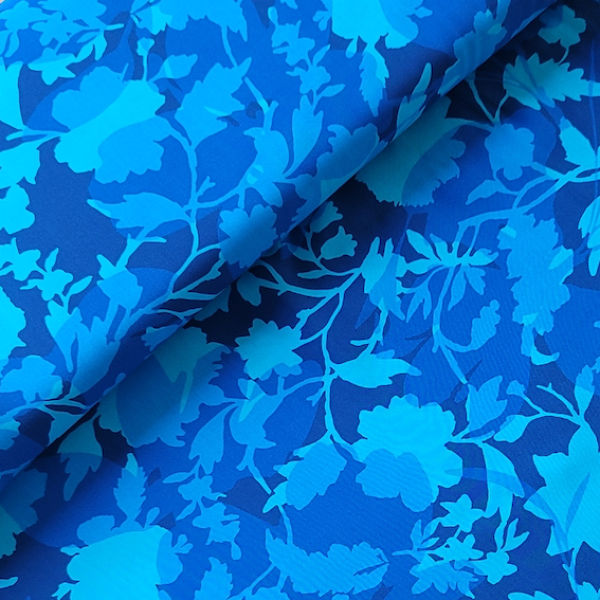 Viskose Floral Blue - Stenzo