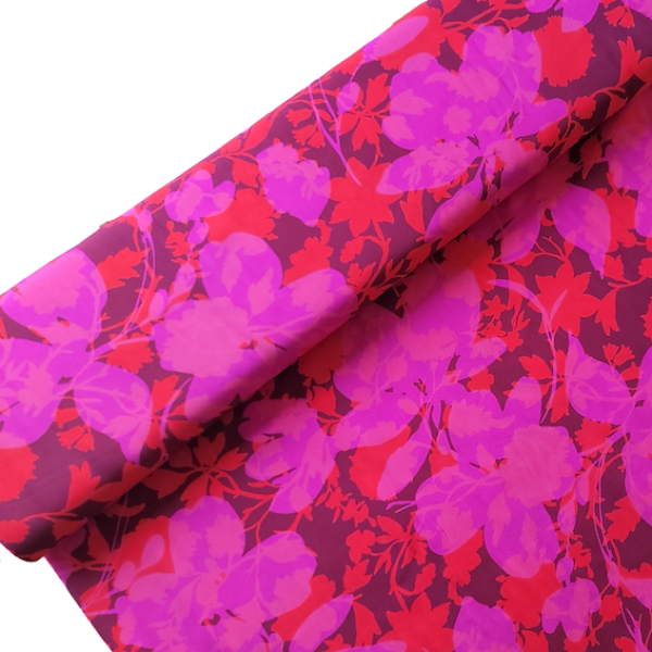 Viskose Floral Pink - Stenzo