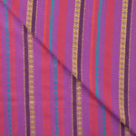 Viskose Lila mit Ethno Streifen